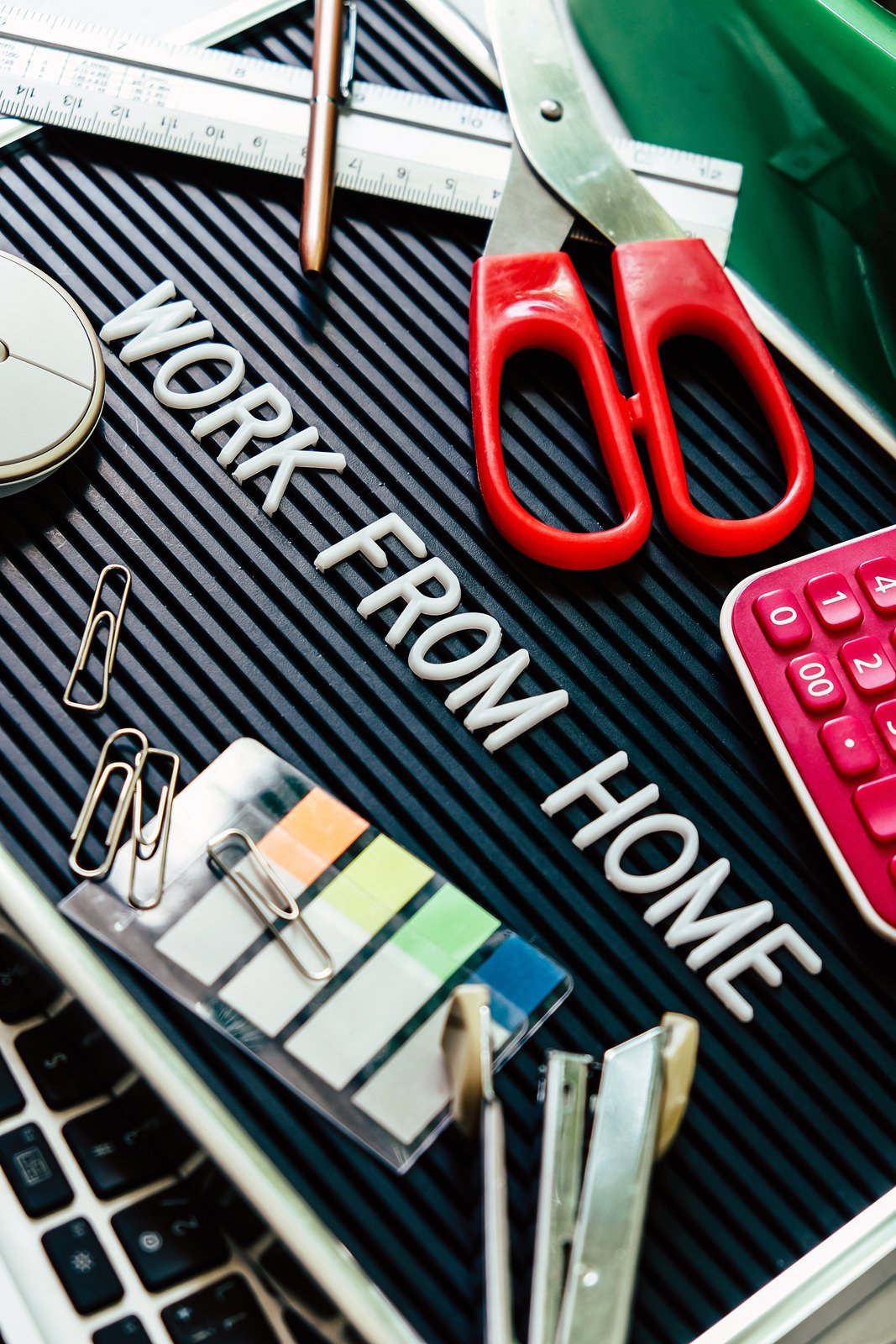 Work from home signage