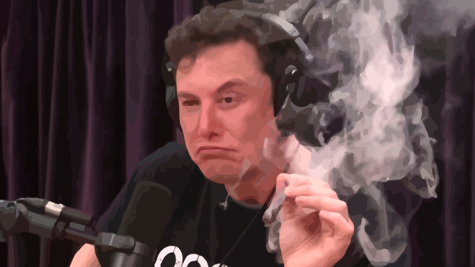 Elon Musk smoking weed on Joe Rogan's podcast